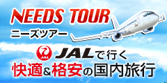JALで行く、格安国内旅行なら【ニーズツアー】！120x60のバナーデザイン