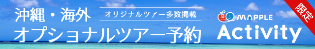 海外・日本オプショナルツアー予約【MAPPLEアクティビティ】320x50_01のバナーデザイン
