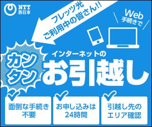 NTT西日本　インターネットお引越し_300×250_1のバナーデザイン