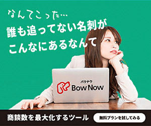 BowNow_商談数を最大化するツール_300 x 250のバナーデザイン