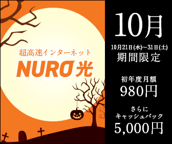 NURO光_超高速インターネットNURO光_336 x 280のバナーデザイン