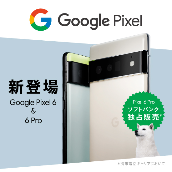 SoftBank_新登場Google Pixel 6&6Pro_550×550のバナーデザイン