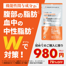 脂肪対策サプリメント_250 x 250のバナーデザイン